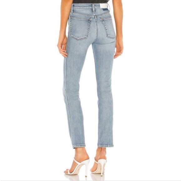 RE/DONE Double Needle Long Comfort Stretch Jean || HAZEY INDIGO - Picture 2 of 12